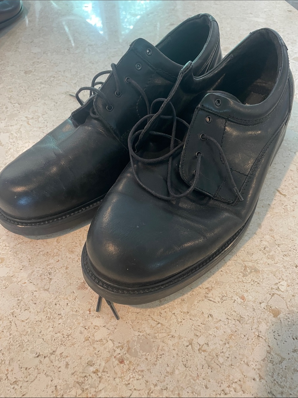 Bass Black Leather Derby Dress Shoes